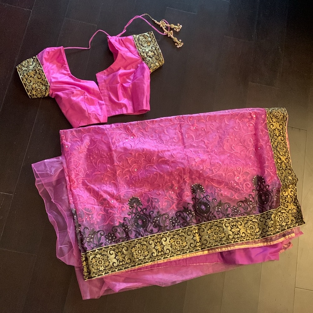 Barbie Pink indian saree